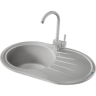 Кухонная мойка GRANULA СТАНДАРТ ST-7601 базальт 7601 BAZALT