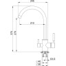 Смеситель GRANULA GR-3168 ХРОМ/ШВАРЦ (ЧЕРНЫЙ МЕТАЛЛИК) 3168 XPOM/SHBAPC
